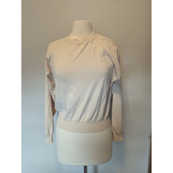 Esqualo Small Boxy Basic Knit Sweater Ivory Classic, minimalist - Picture 2 of 6